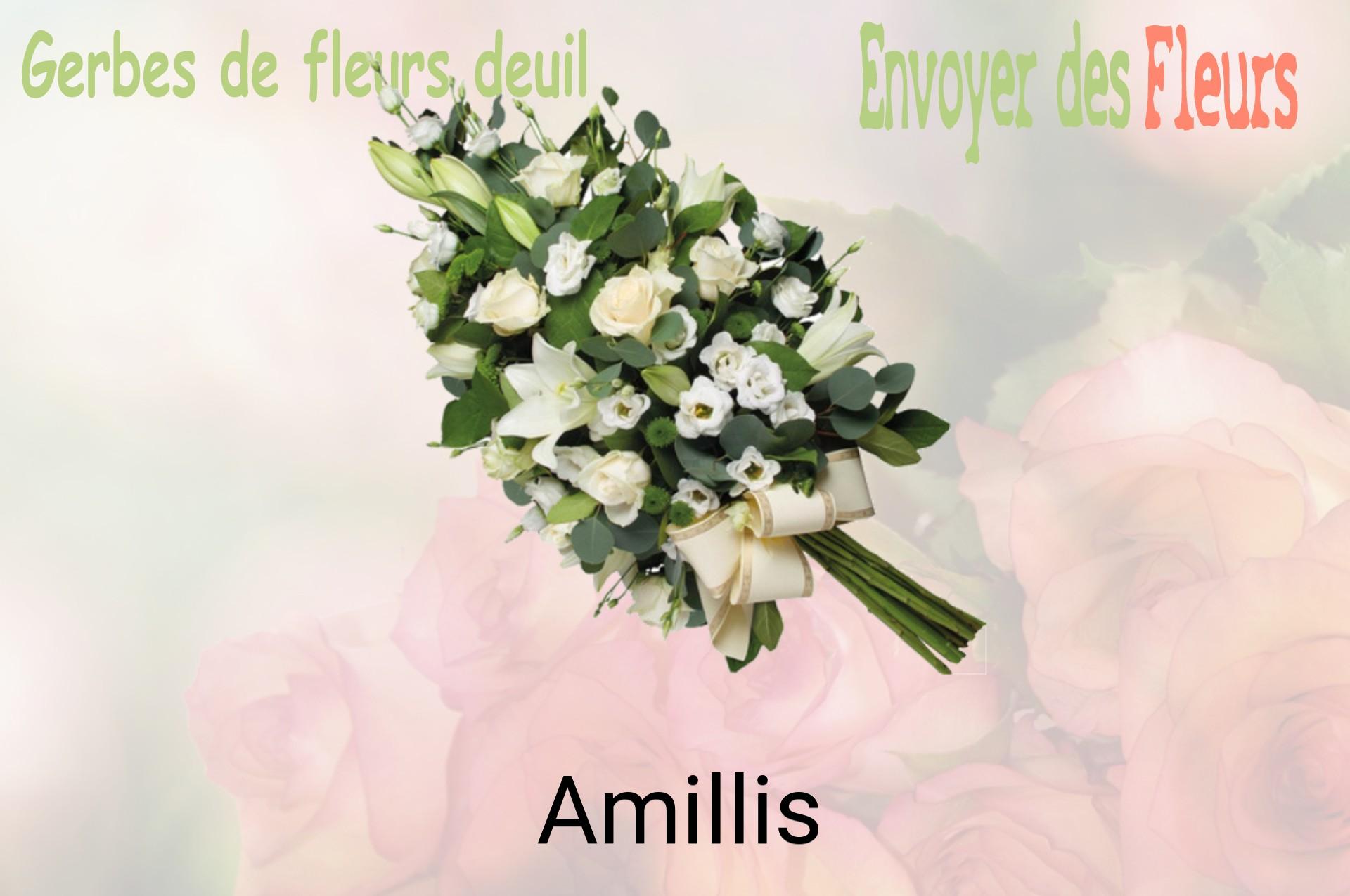 Gerbe de fleurs de deuil livrée à Amillis